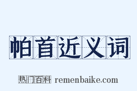 帕首近义词是什么意思的图片